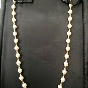 JTV 14K Yellow Gold White Cultured Freshwater Pearl Necklace